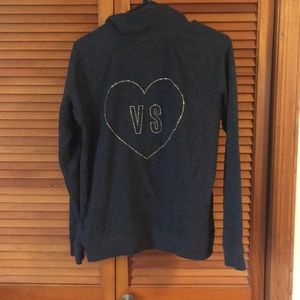 Victoria’s Secret Half Zip Grey Sweatshirt Small